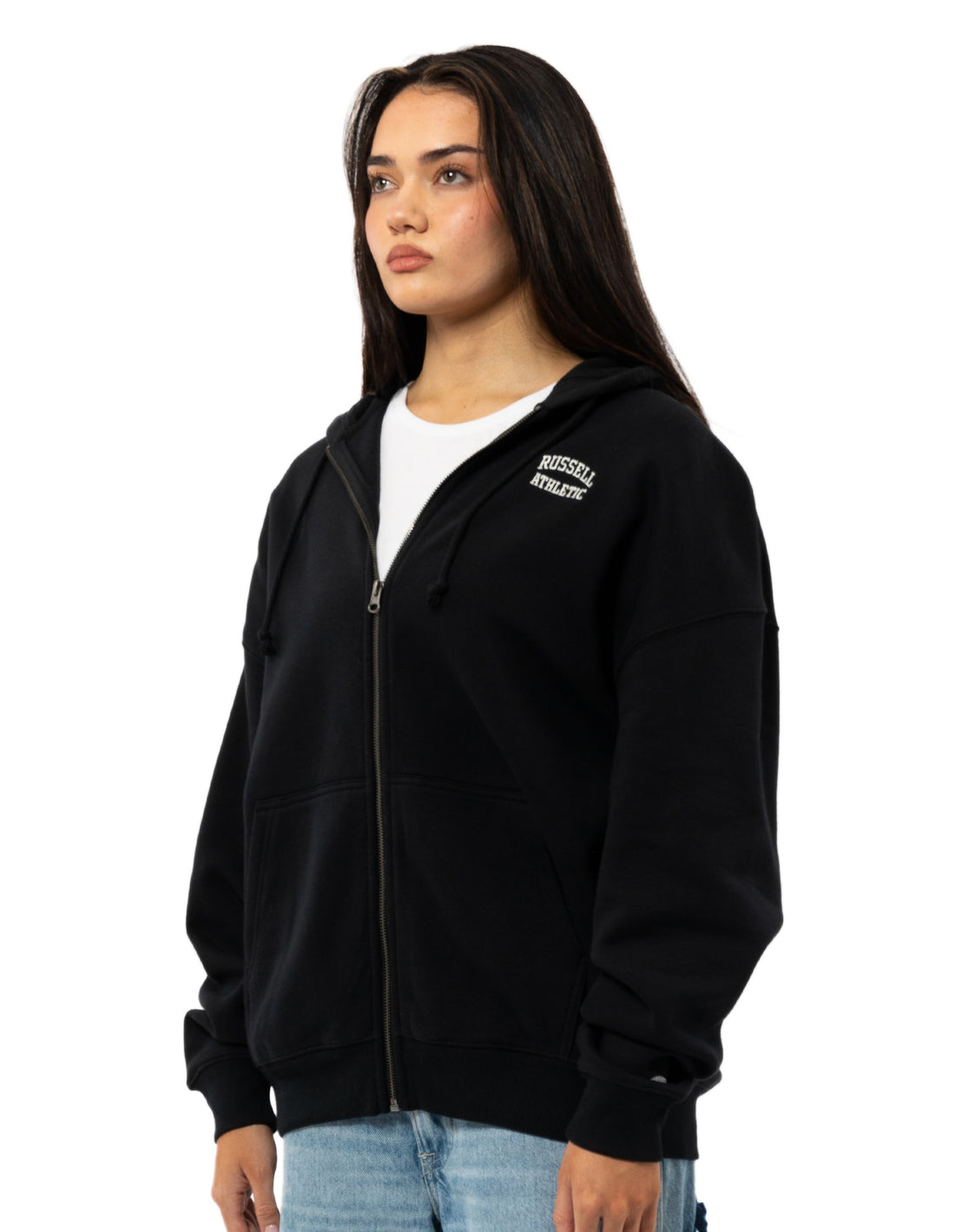 Russell Athletic Originals Embroidered Zip Through Giacche Donna Nere | 9034DWVIO