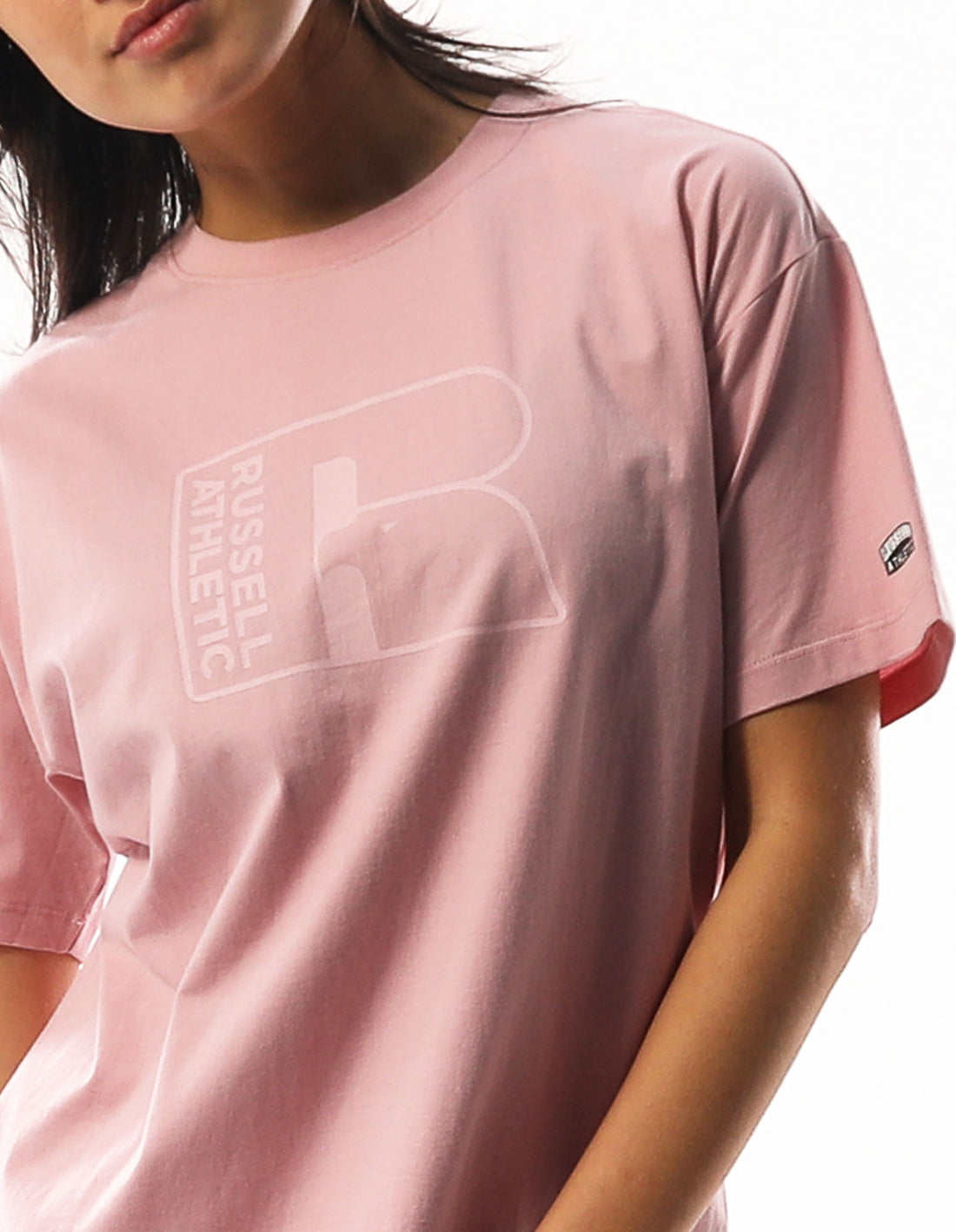 Russell Athletic Originals Inlay Logo Magliette Donna Rosa Rosa | 6045WMPNG