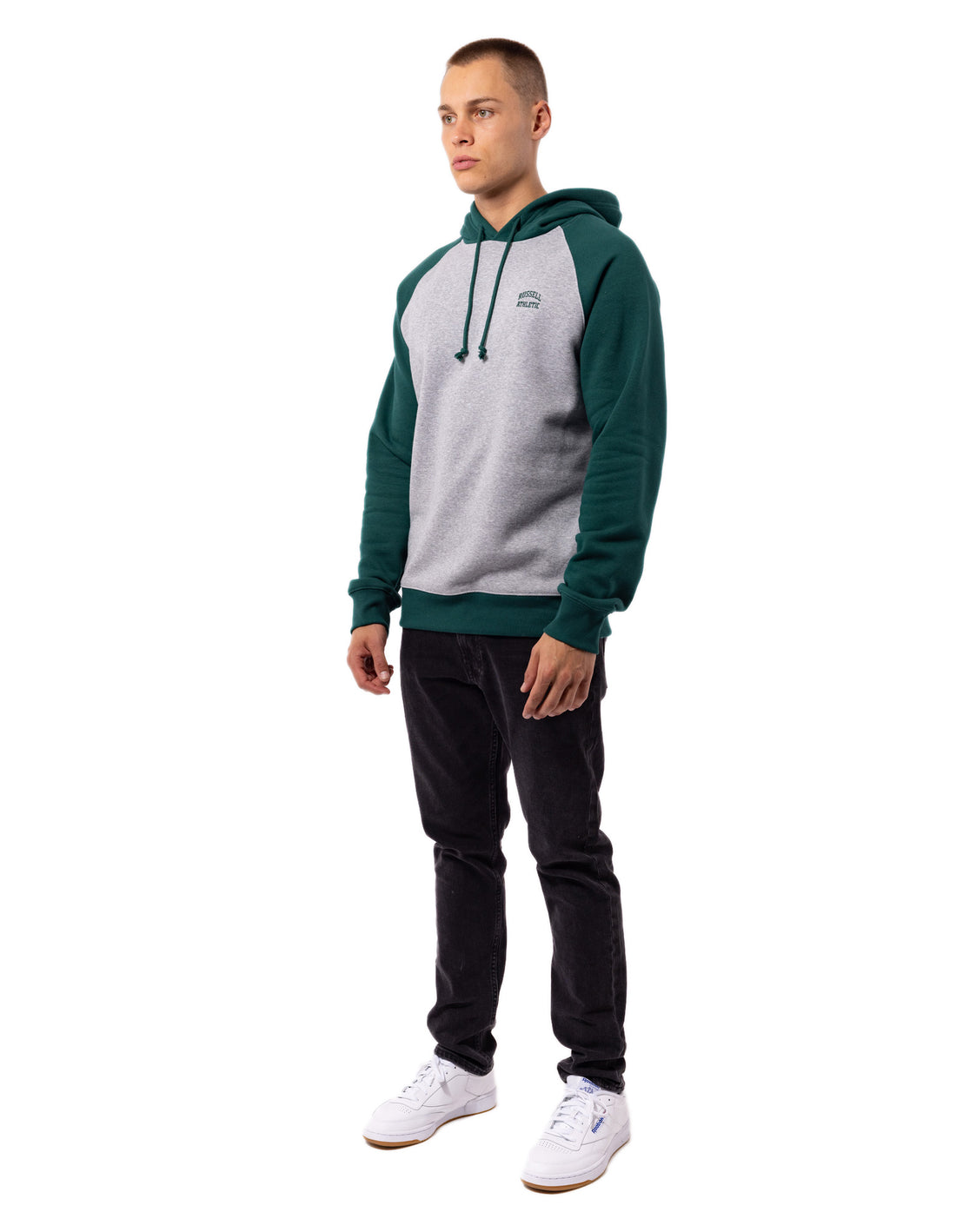 Russell Athletic Originals Small Arch Raglan Felpa con Cappuccio Uomo Verdi | 3790HYBFJ