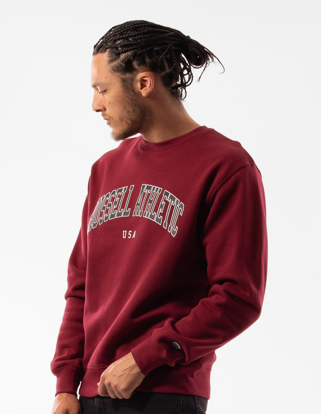 Russell Athletic Pasadena Maglioni Girocollo Uomo Bordeaux | 7352VAJMX