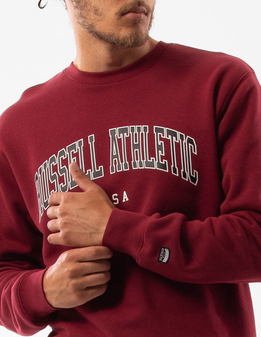 Russell Athletic Pasadena Maglioni Girocollo Uomo Bordeaux | 7352VAJMX