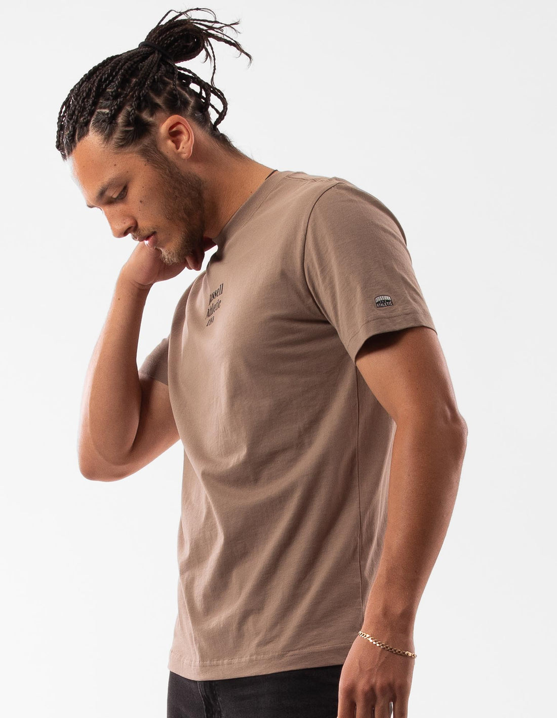 Russell Athletic Small Serif Magliette Uomo Beige | 4370AIYXN