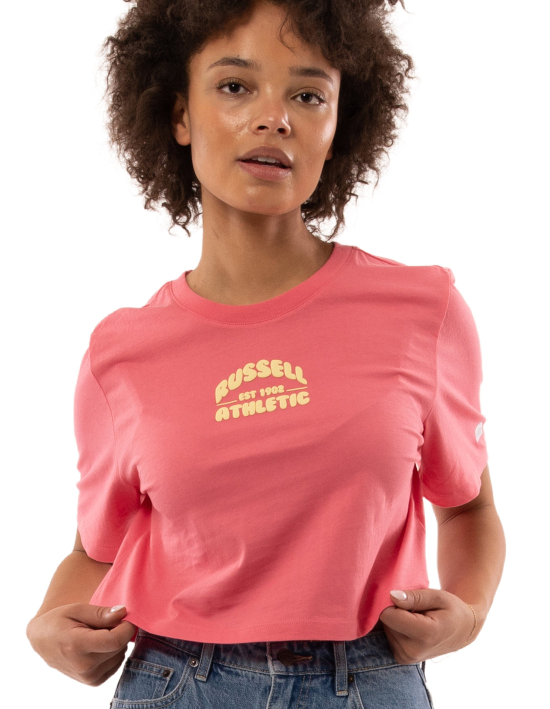 Russell Athletic Sugar Crop Magliette Donna Corallo Rosa | 3241FPKJB