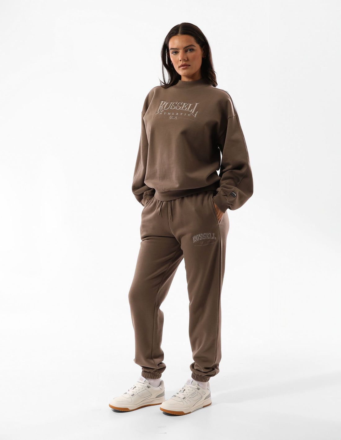 Russell Athletic Tribeca Semi Baggy Track pants Donna Beige | 8405DGORC