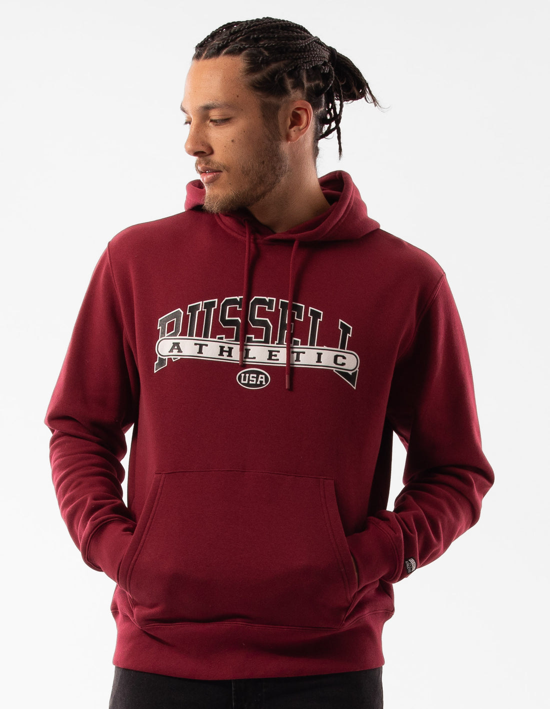 Russell Athletic Vortex Felpa con Cappuccio Uomo Bordeaux | 4093AYOLQ